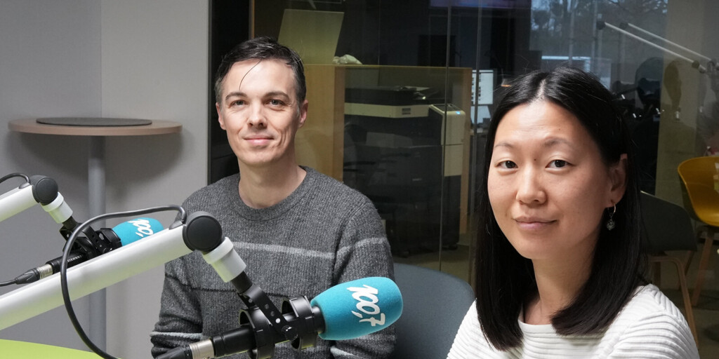 Joanne Theisen & Gérard Kieffer in the radio studio